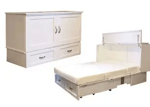 69W Full Cabinet Bed with Mattress - Murphy Bed Market 
