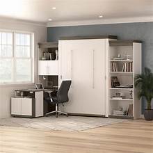 Wall Murphy Bed with Desk and Storage - Murphy Bed Market 