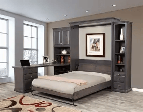 Wall Murphy Bed with Desk and Storage - Murphy Bed Market 