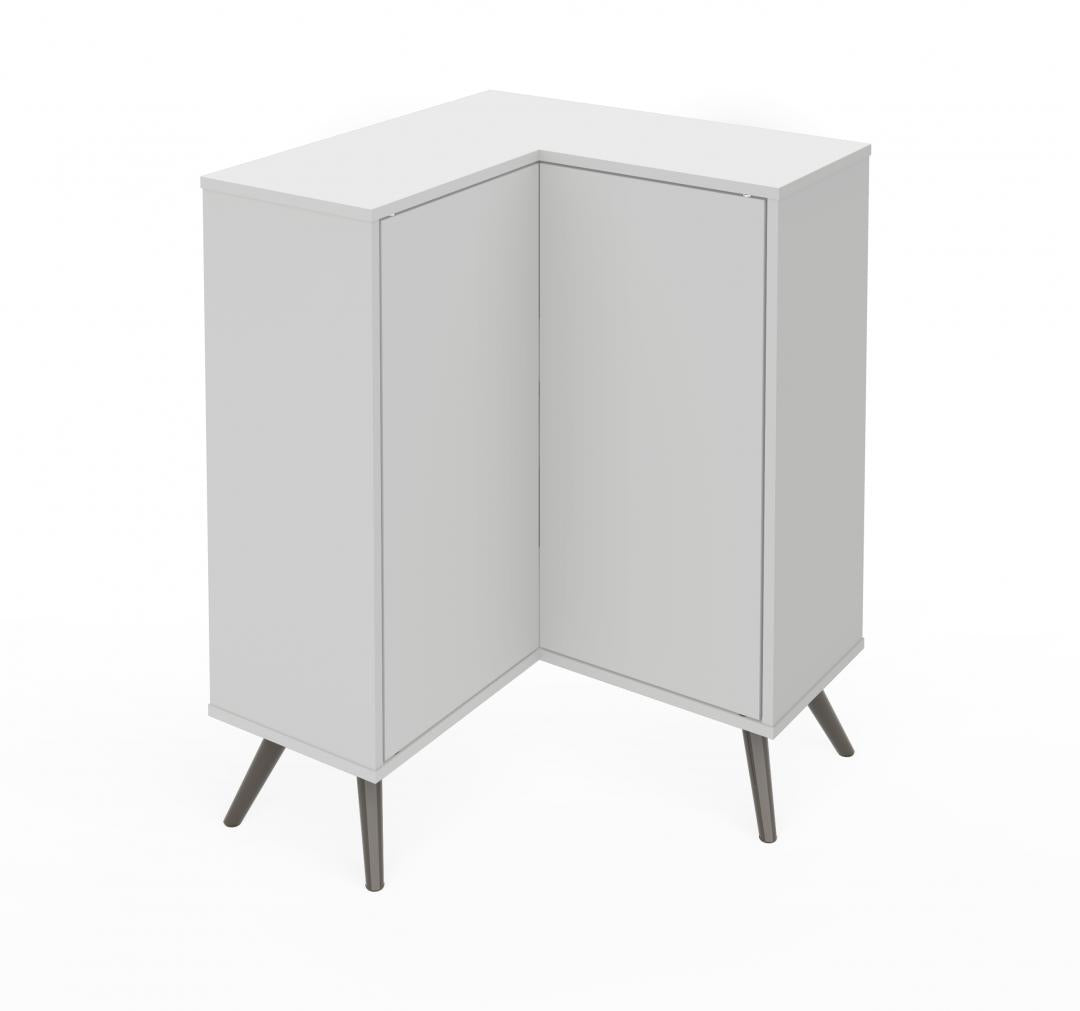 Corner Storage Cabinet with Metal Legs - Murphy Bed Market 