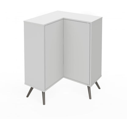 Corner Storage Cabinet with Metal Legs - Murphy Bed Market 