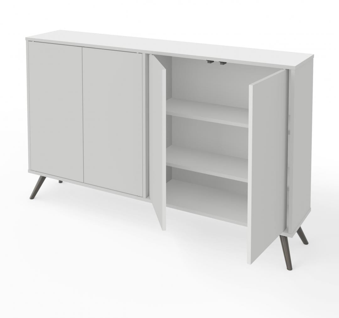 60W Narrow Storage Cabinet with Metal Legs - Murphy Bed Market 
