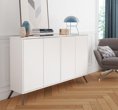 60W Narrow Storage Cabinet with Metal Legs - Murphy Bed Market 