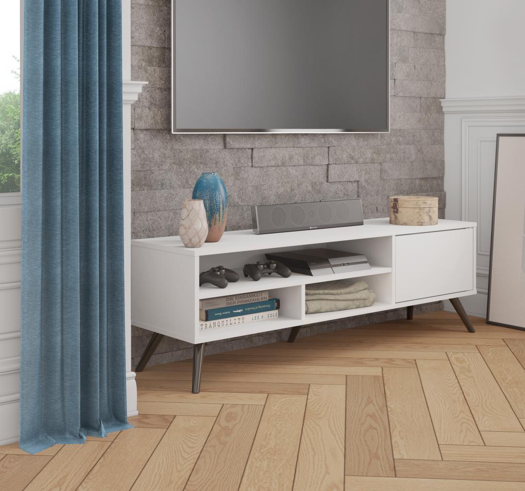 54W TV Stand with Metal Legs for 60 inch TV - Murphy Bed Market 