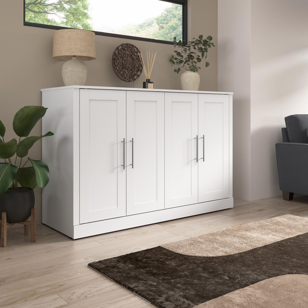 69W Full Cabinet Bed with Mattress - Murphy Bed Market 