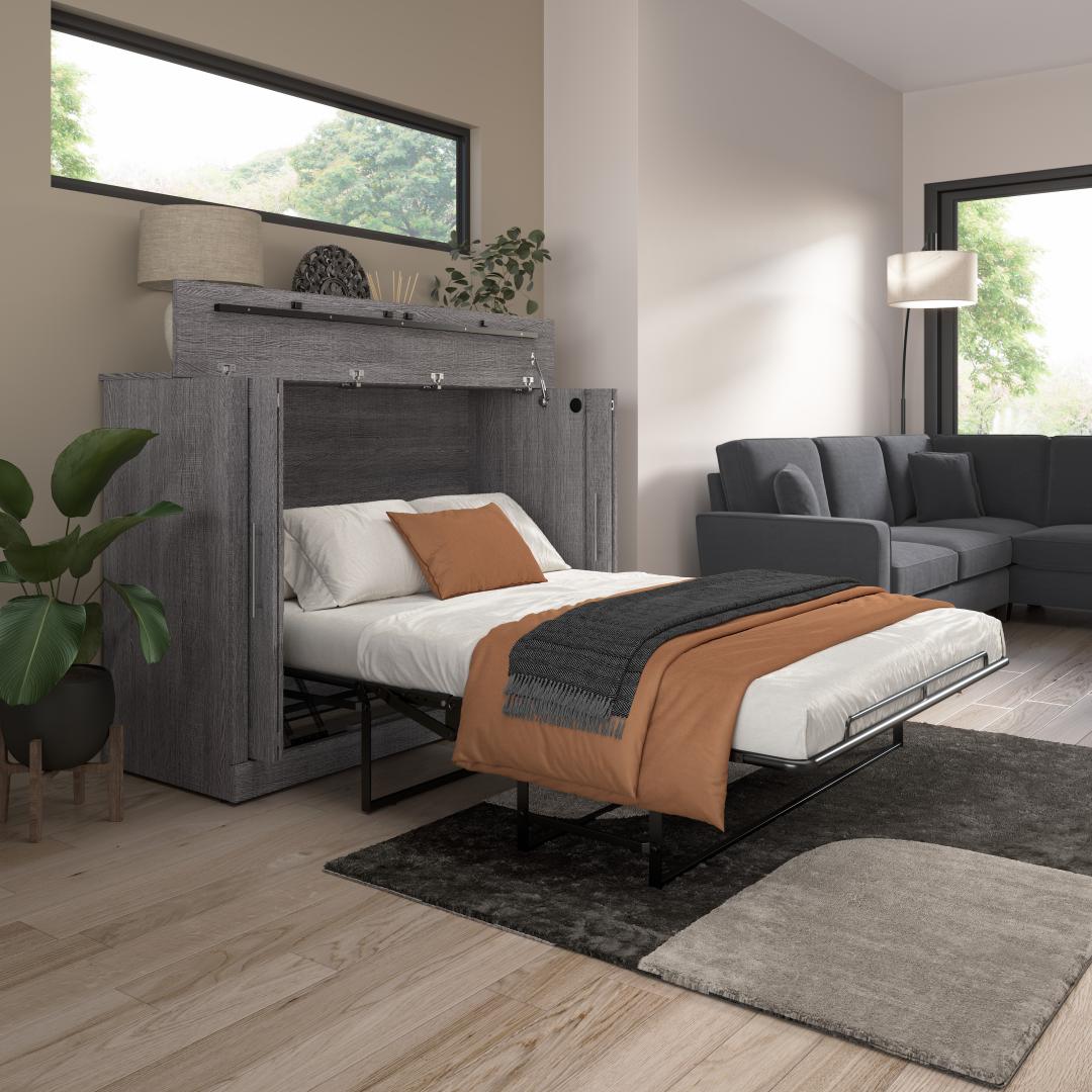 69W Full Cabinet Bed with Mattress - Murphy Bed Market 