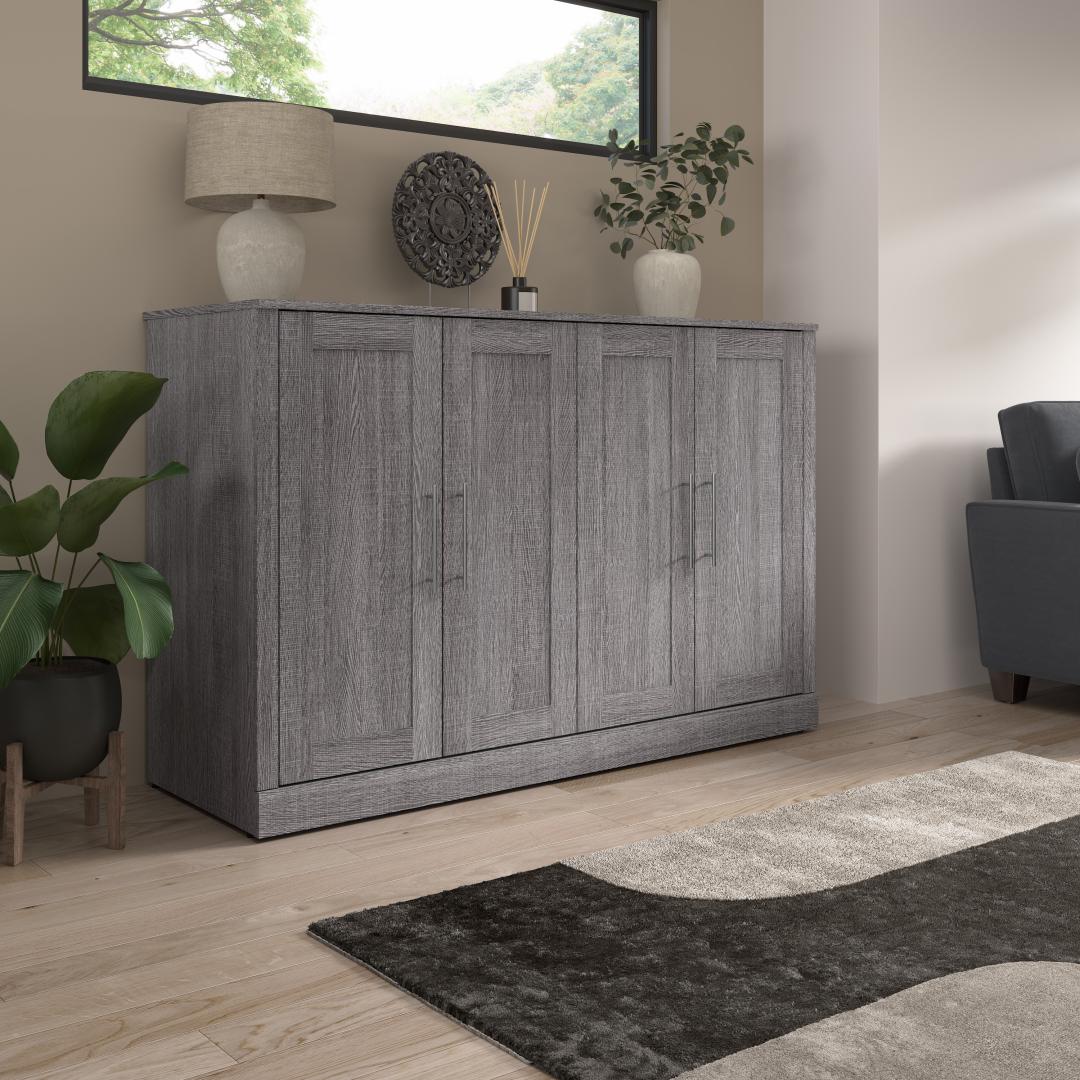 69W Full Cabinet Bed with Mattress - Murphy Bed Market 