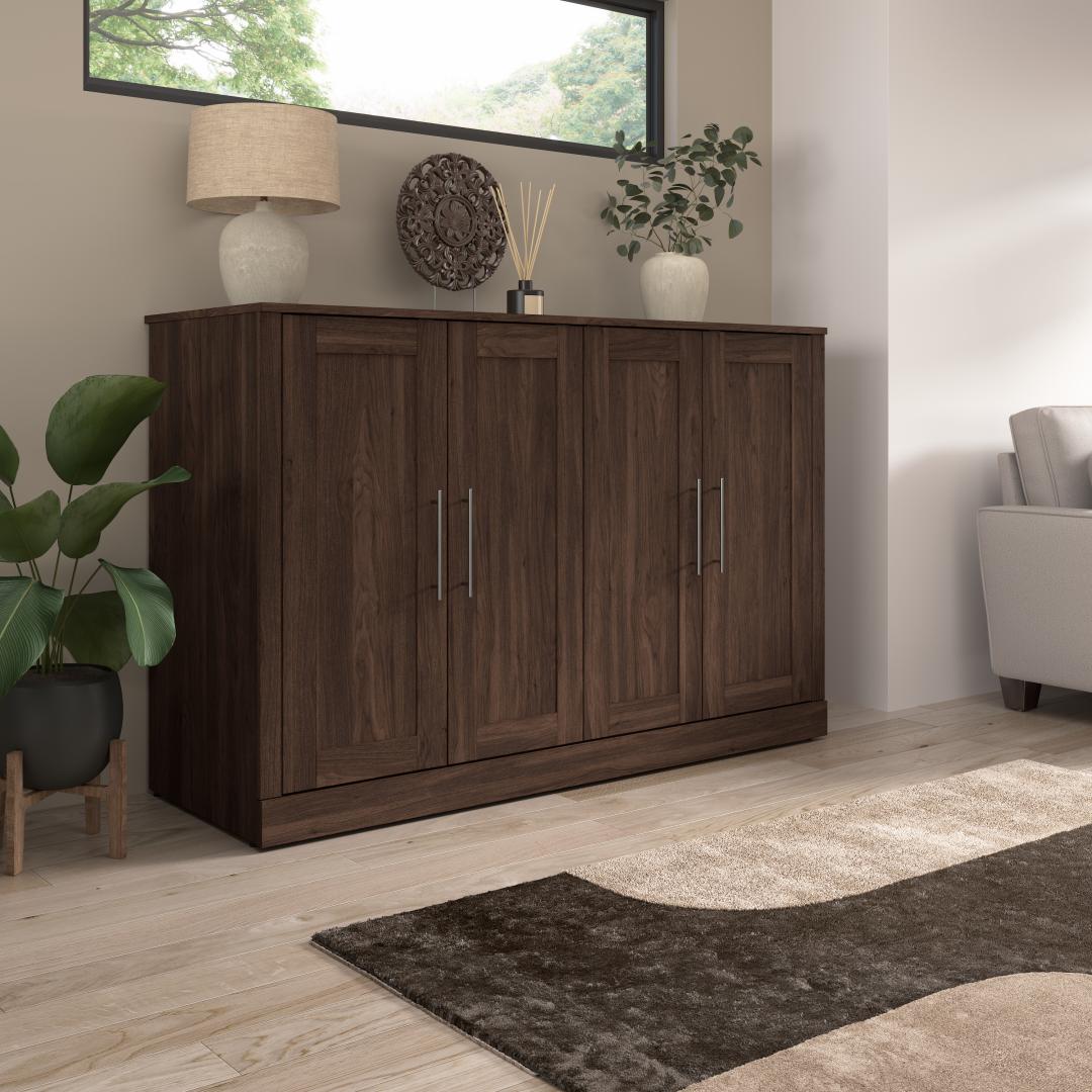 69W Full Cabinet Bed with Mattress - Murphy Bed Market 